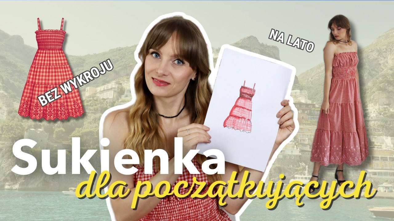 Jak uszyć prostą sukienkę z gumkami – DIY bez wykroju! | Letnia sukienka dla początkujących