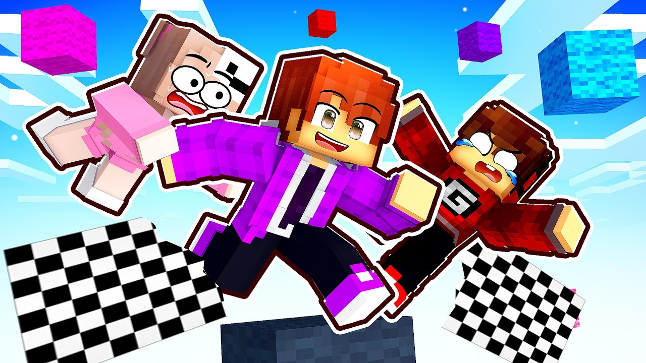 TENTE GANHAR A CORRIDA PARKOUR com os PREGUIÇAS no Minecraft