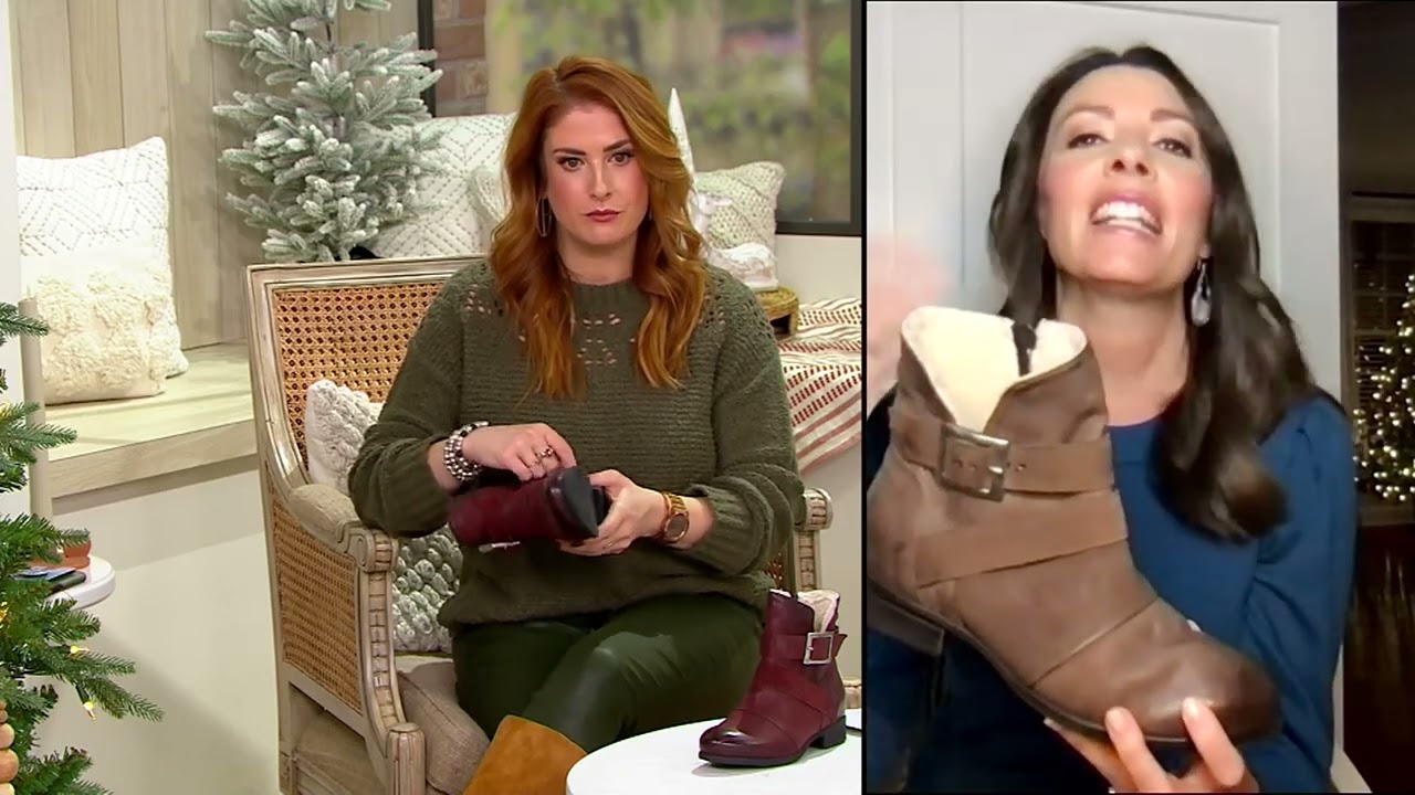 Miz Mooz Leather Buckled Ankle Boots - Sabel on QVC