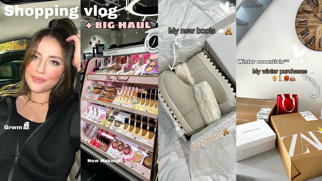 SHOPPING VLOG🛍️HAUL : نهار ديال شوبينغ🛍️/مشترياتي لفصل الشتاء🌨️🧣/ ملابس🧥/ميكاب💄/عطور