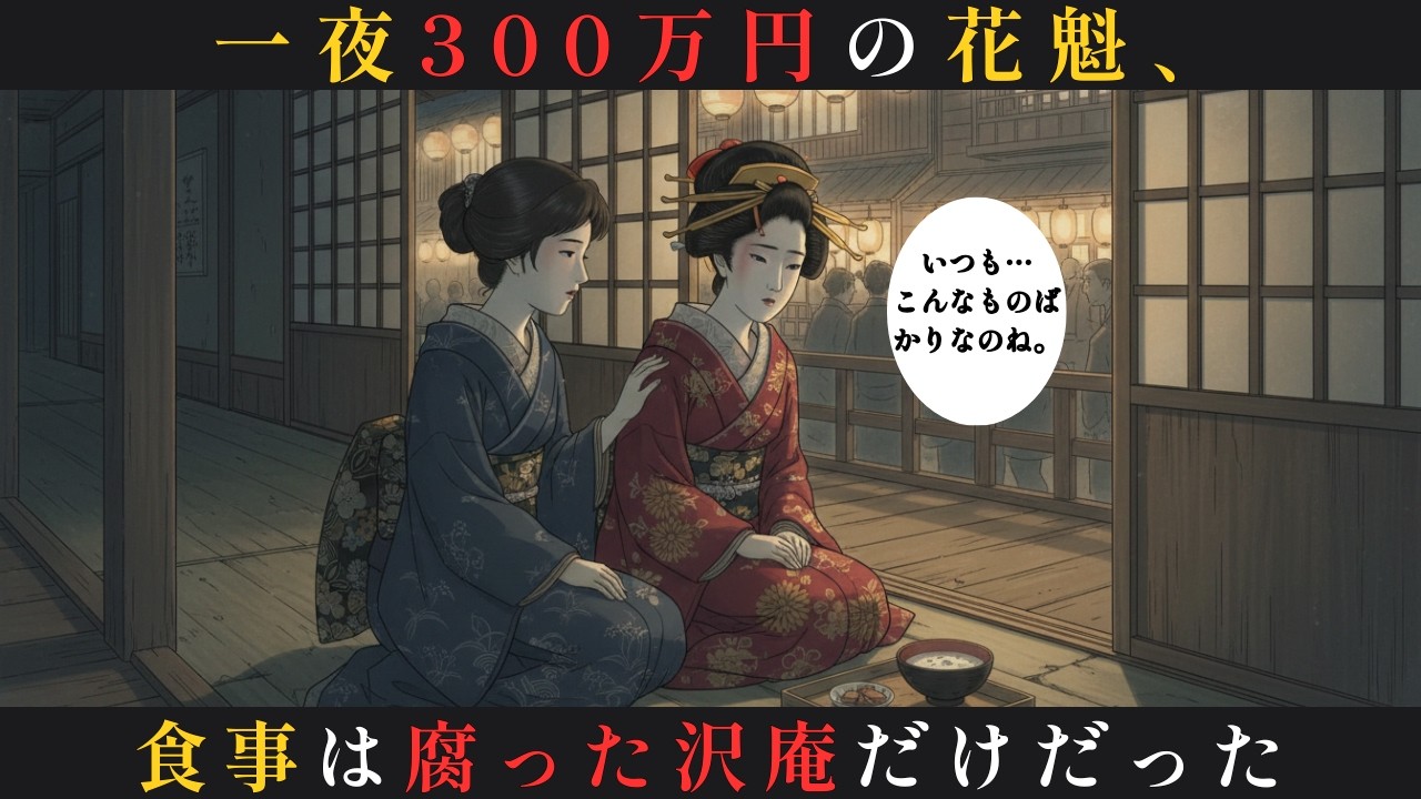 [知られざる江戸の謎] 一夜300万円の花魁、裏では腐った沢庵を食べていた [いま明かされる江戸遊女の裏話]