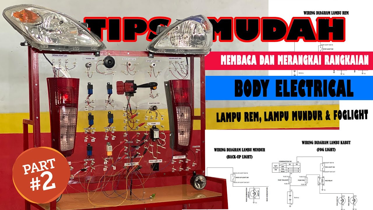 Cara Merangkai Body Electrical ( Lampu Rem, Lampu Mundur, & Lampu Kabut/Foglamp) | PART 2