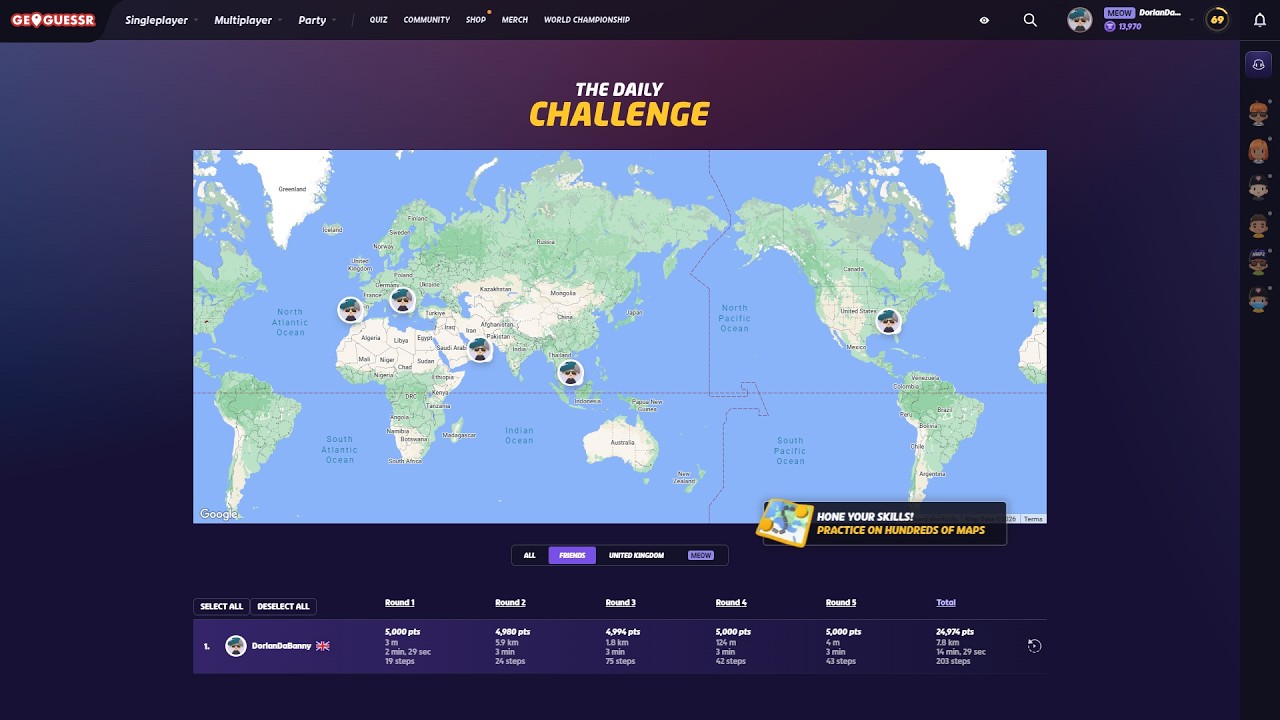 100% luck 0% skill | geoguessr daily challenge #148 (15/2/2026)