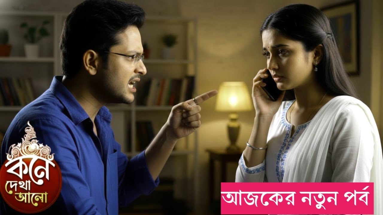 সারারাত ফোনে কার সঙ্গে লাজু? অনুভবের সন্দেহেই ভেঙে পড়ল সম্পর্ক |kone Dekha Alo today review 