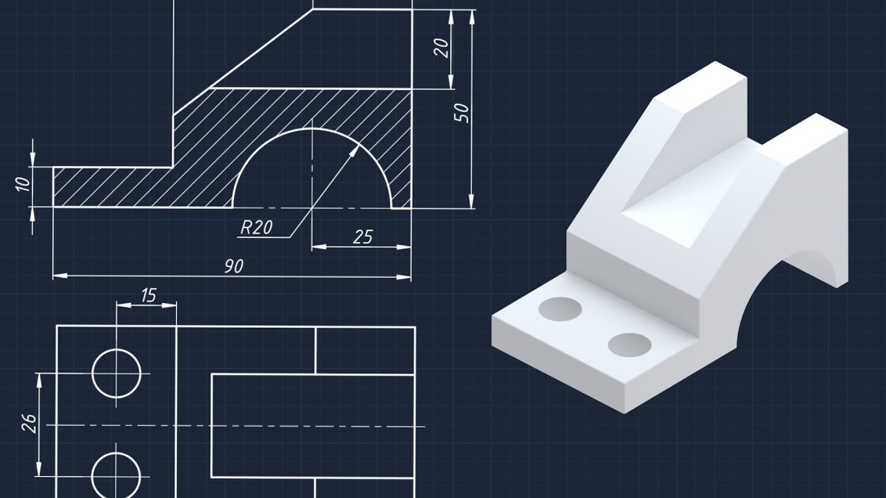 CAD part modeling | Autodesk Inventor tutorial | cbp–03012026👢