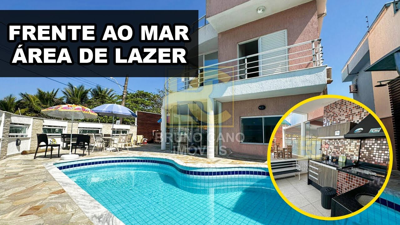 Incrível Sobrado alto padrão frente ao mar com 5 dormitórios! - Peruíbe SP | Litoral Sul