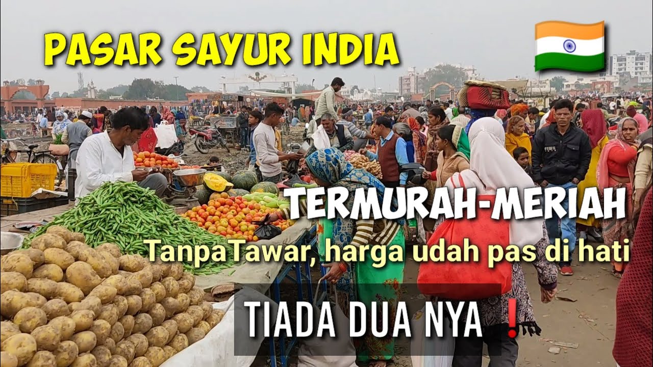 PASAR SAYUR India🇮🇳 TERMURAH TIADA DUA NYA❗Serasa mau Borong Semua,Terus jualin lg😂