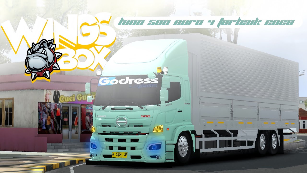 NO PASSWORD‼️SHARE MOD BUSSID TRUCK HINO 500 WINGS BOX FULL FITUR TARIKAN ENAK PILIHAN TERBARU 2026 