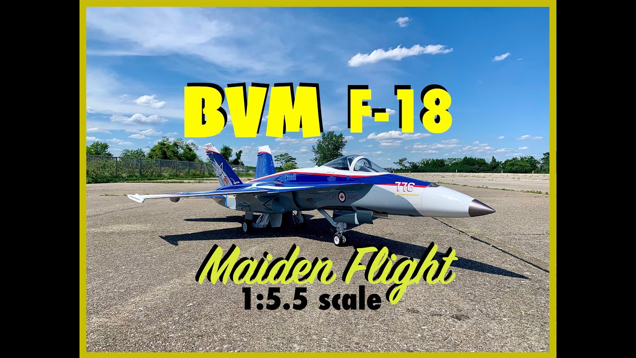 BVM F-18 1:5.5 scale maiden flight