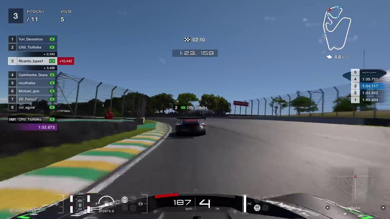 Corrida amistosano gran turismo 7 na Super gt brasil