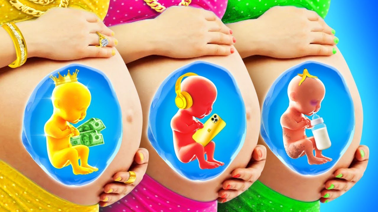 Niewiarygodnie Uboga vs Bogata Cięża w Więzieniu! Bogata vs Biedna vs Giga Bogata Ciężarna by RATATA