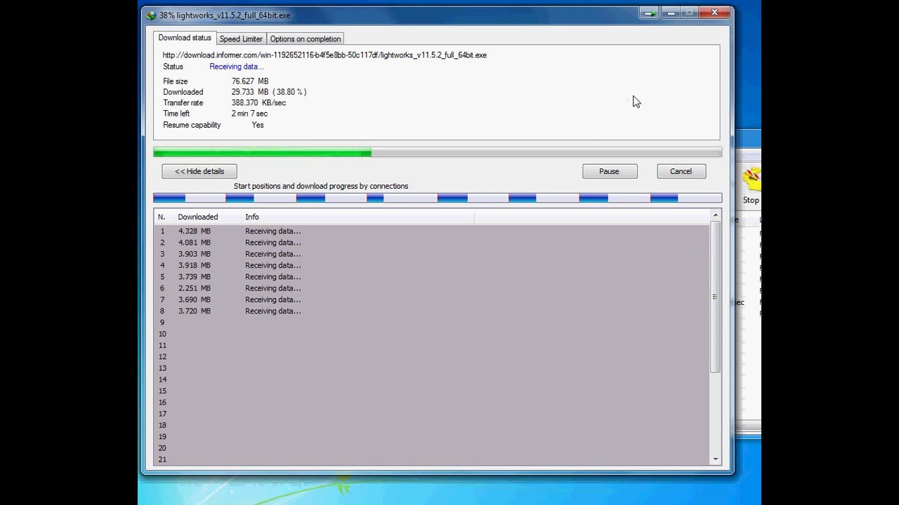 Test Speed Download Internet Speedy 3Mb IDM