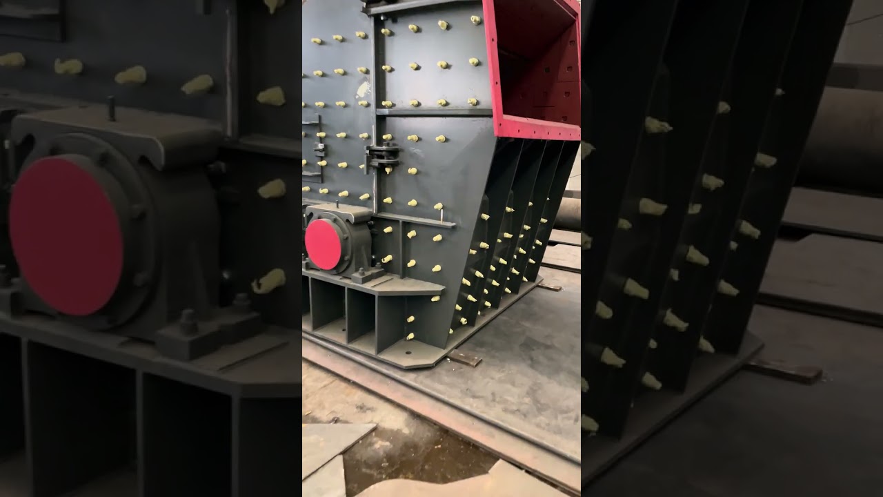 Impact crusher test site，Stand smoke does not fall，Very good stability#crusher #miningequipment #fyp