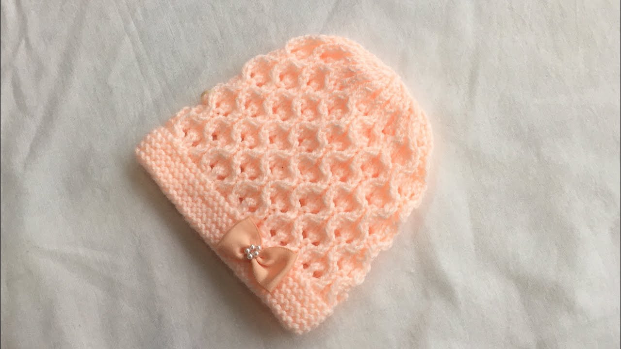 Hand Knitted Hat (Cap Topi) For New Born (0-3 months)