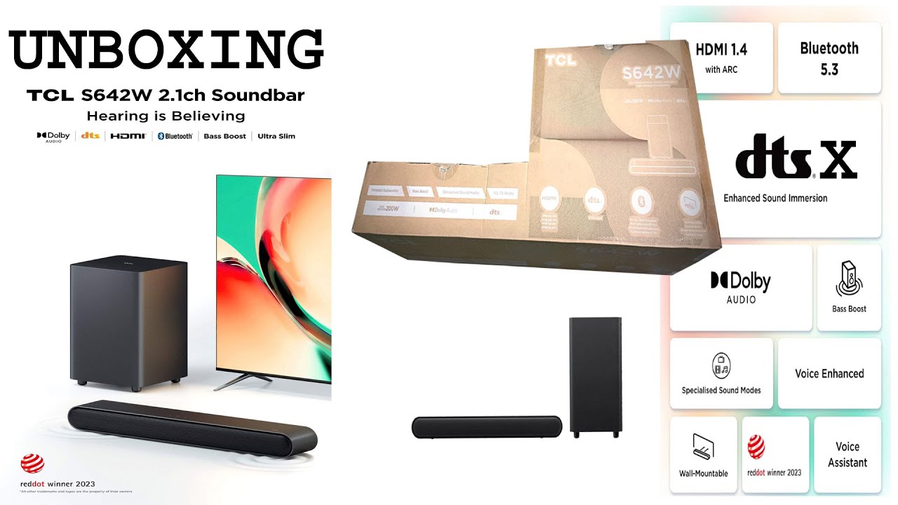 TCL S642W  Soundbar | UNBOXING | 2.1 Channel DTS VirtualX and DOLBY AUDIO | Cinematic Experiance