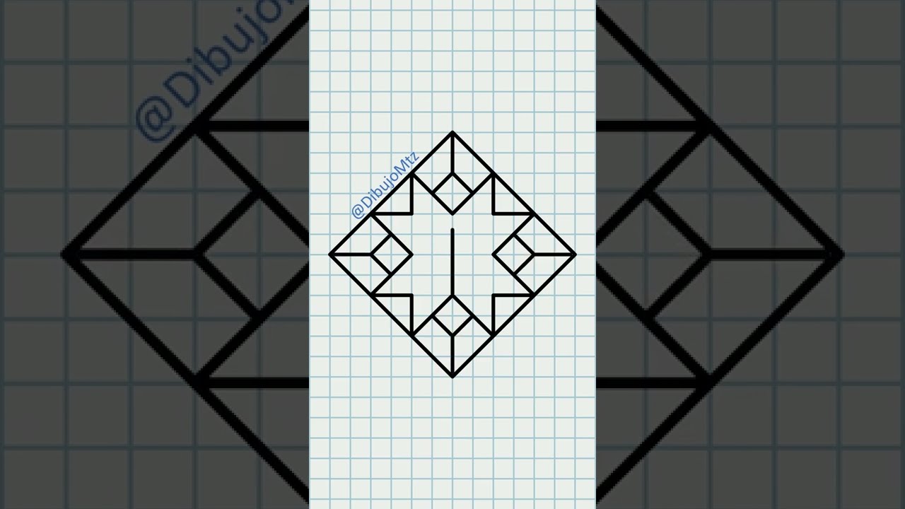 Dibujo mandala cuadriculado