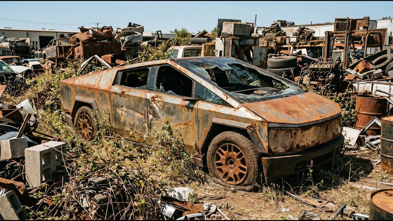 Restoring a DESTROYED Tesla Cybertruck Found in a Junkyard (Full Rebuild)