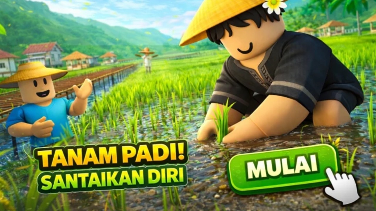 AKU MAIN GAME MENANAM DI SAWAH INDONESIA YANG VIRAL.... SAWAH Indo