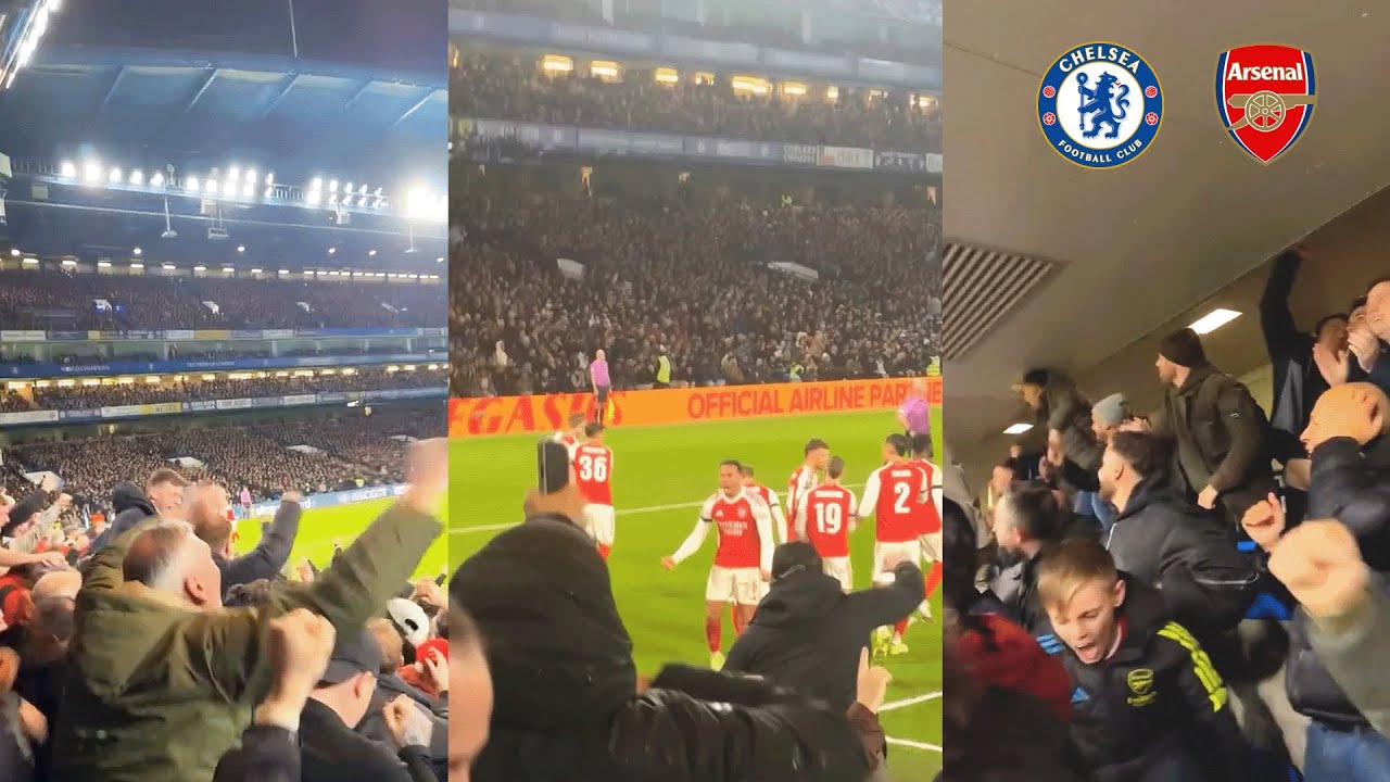 Arsenal Fans Turn Stamford Bridge RED After Knocking Chelsea Out