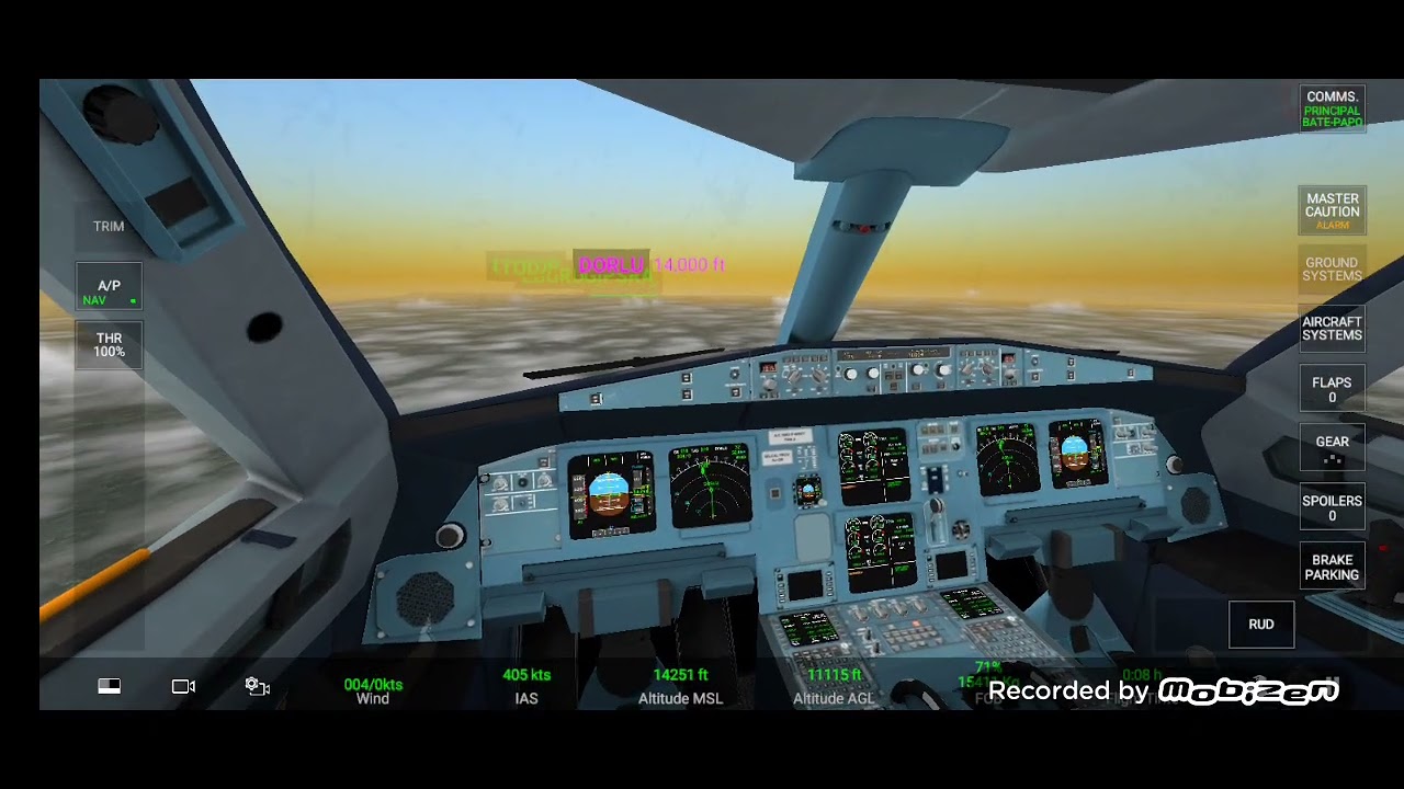 Jogando RFS - Real Flight Simulator com o Airbus A320 - 200 da Azul Linhas Aéreas.