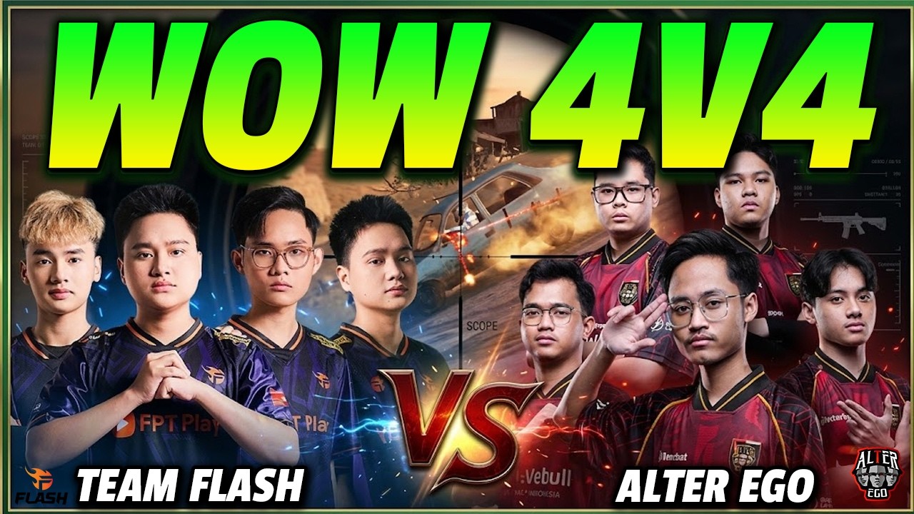 PUBG Mobile FL.Zhius Gameplay WOW 4v4 | Team Flash VS Alter Ego (2 Match)