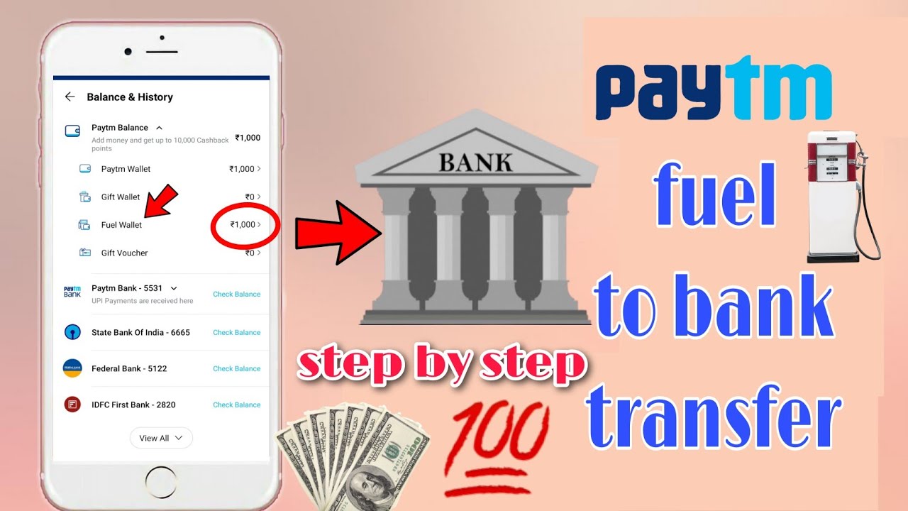 Paytm fuel wallet money transfer in 🏦 bank#fuelwallet