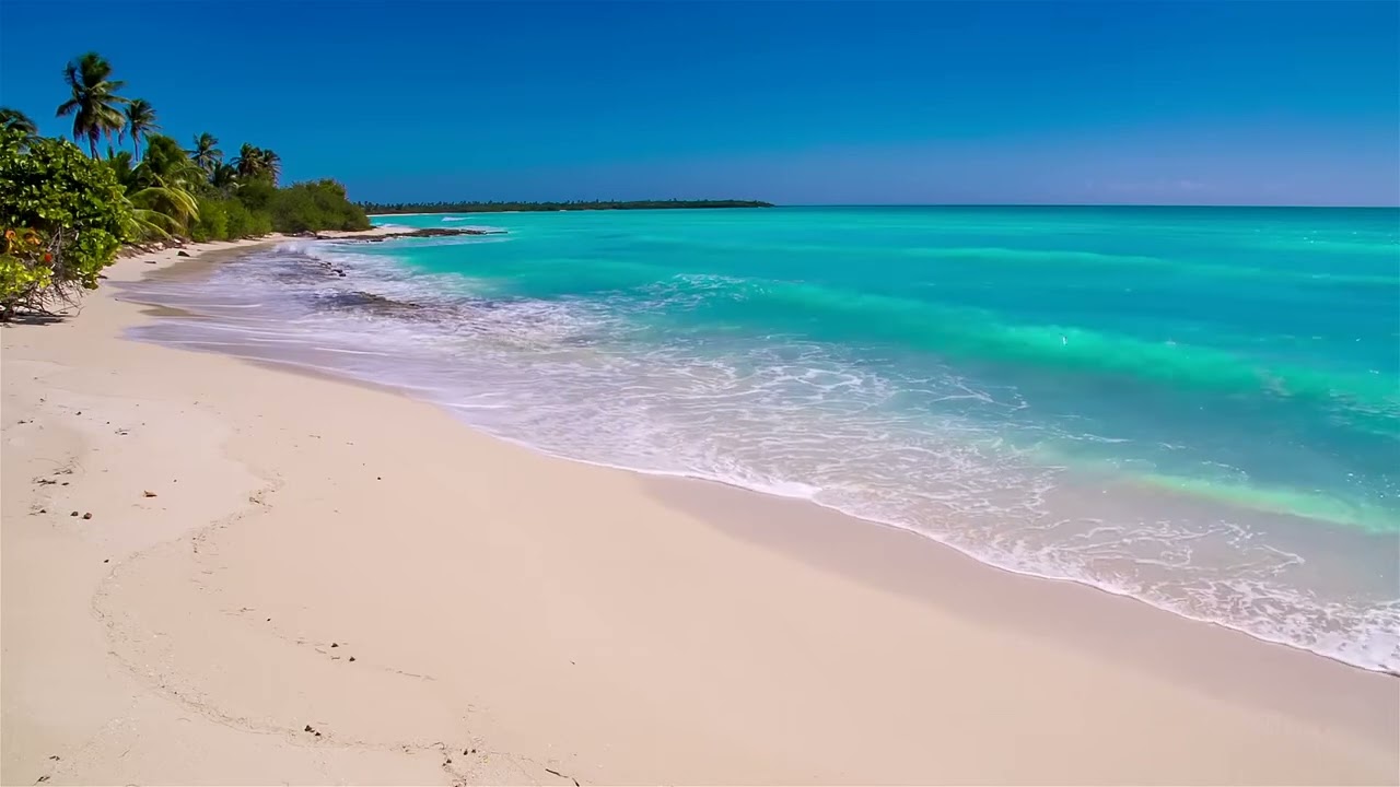 10 Hours of Relaxing Oceans Sounds at Las Canas Beach - Waves for Study, Meditation, Sleeping