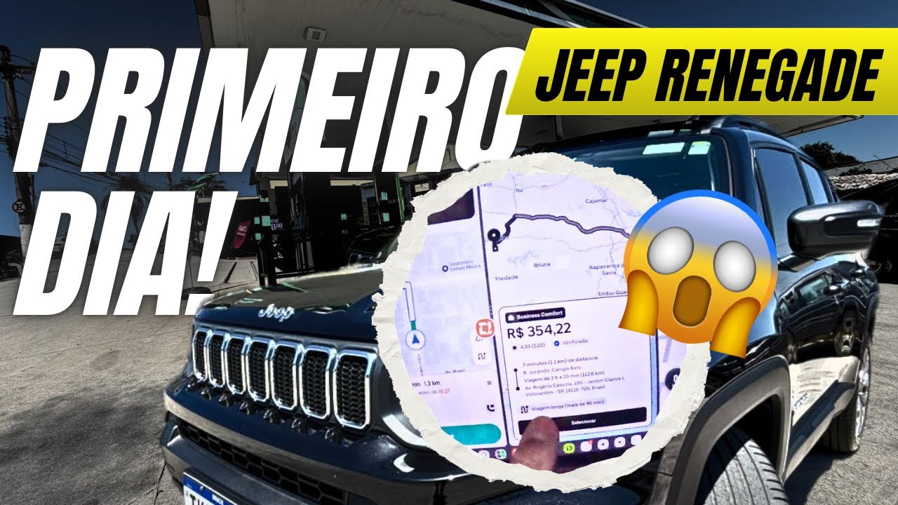 ⚪️ PRIMEIRO DIA na UBER com o JEEP RENEGADE! SERA que Valeu a Pena Fazer esse RESULTADO 