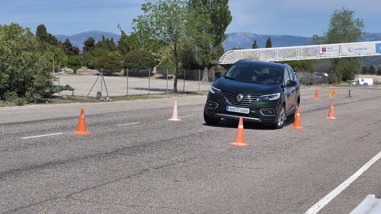 Renault Kadjar 2019 - Maniobra de esquiva (moose test) y eslalon | km77.com