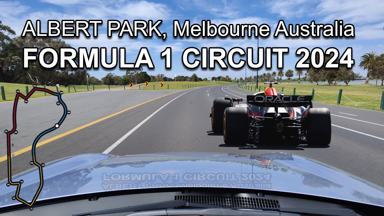 Lap of the updated Albert Park Formula 1 Circuit during a non-race day (4K)