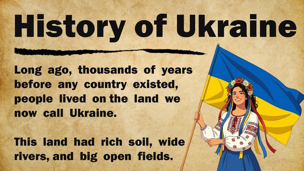 История Украины 🇺🇦 || Английская история для аудирования, уровень 3 📖 Адаптированная книга для чт...