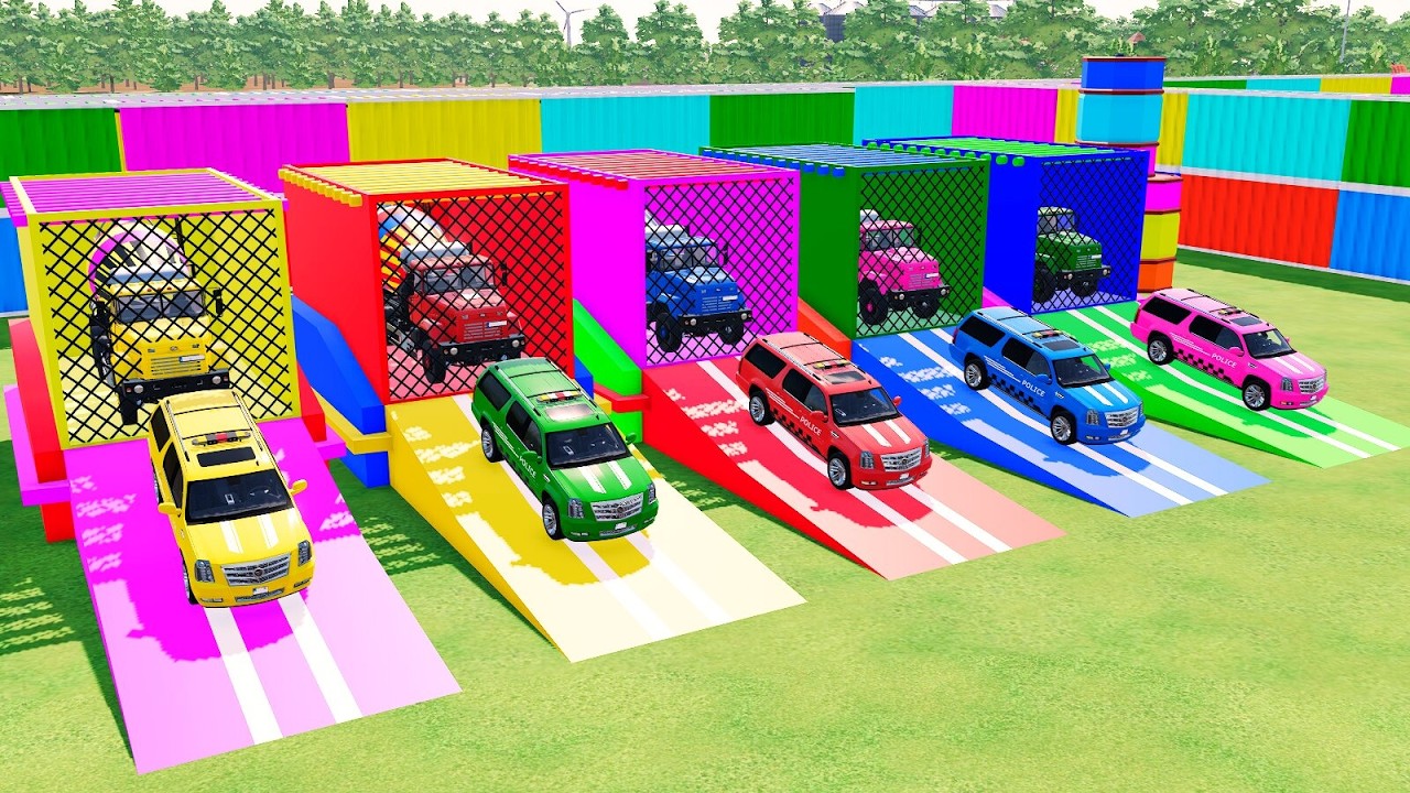Garage with Colors - ALL MIXER TRUCK WITH DOUBLE FLATBED TRAILER TRUCK, DAF, IVECO, MAN