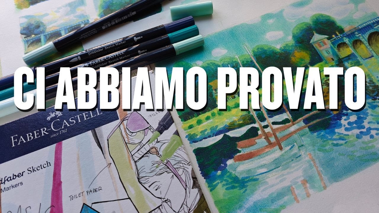Dipingere come MONET con i PENNARELLI! Provo i Goldfaber Sketch Marker Faber-Castell
