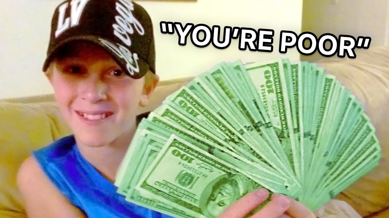 spoiled kid loses all his money...