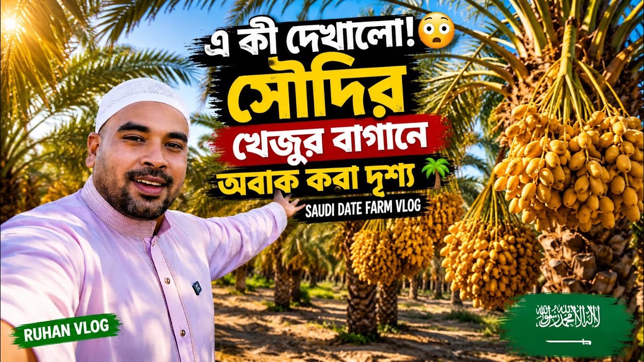 এ কী দেখালো! সৌদির খেজুর বাগানে অবাক করা দৃশ্য 🌴| Saudi Date Farm Vlog