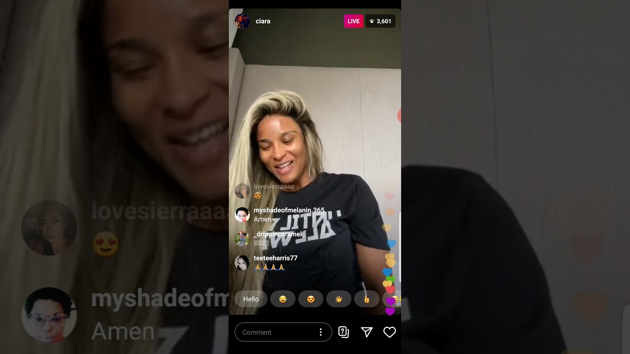 Ciara woman Wednesday on Instagram live