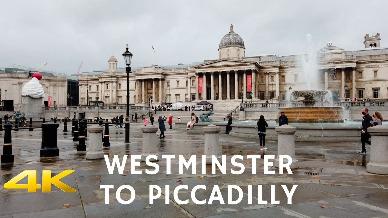4K London Walk - Westminster to Piccadilly Circus before Lockdown - Slow TV