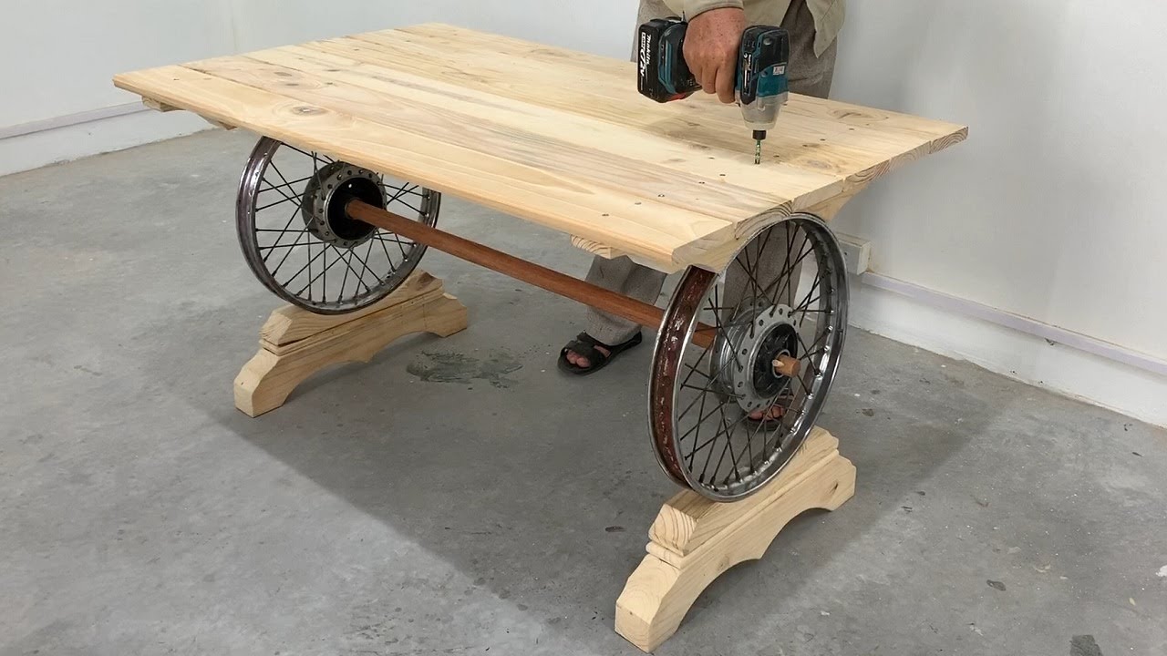 Amazing Homemade Ideas Most Worth Watching For Woodworking Projects Recycled From Discarded Wheels