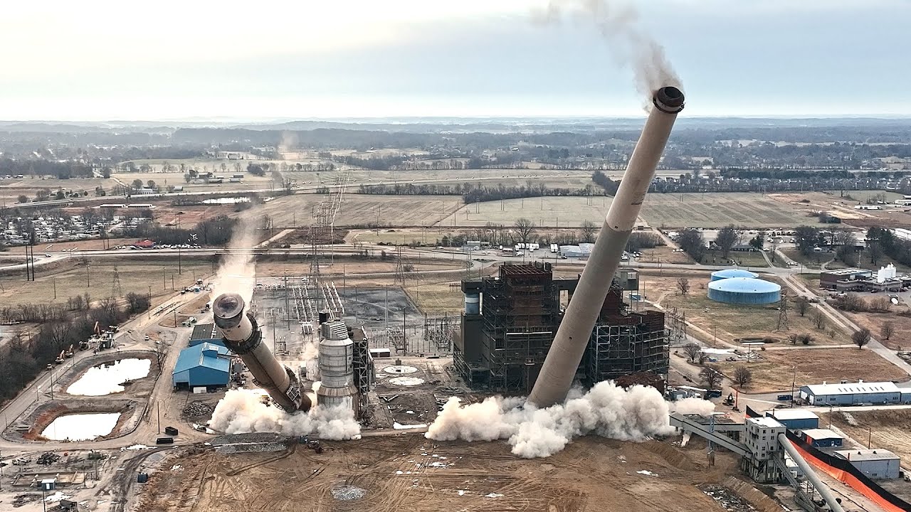 Elmer Smith Station Chimneys – Controlled Demolition, Inc.