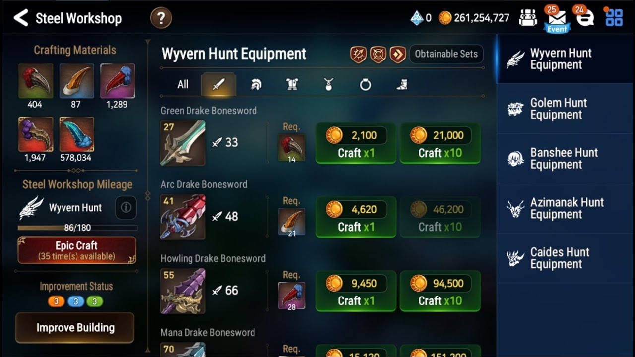 🔴 LIVE 600k Wyvern Materials Crafting