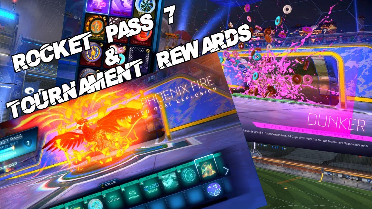 *NEW* SEASON 7 ROCKET PASS & TOURNAMENT REWARDS | SHOWCASE