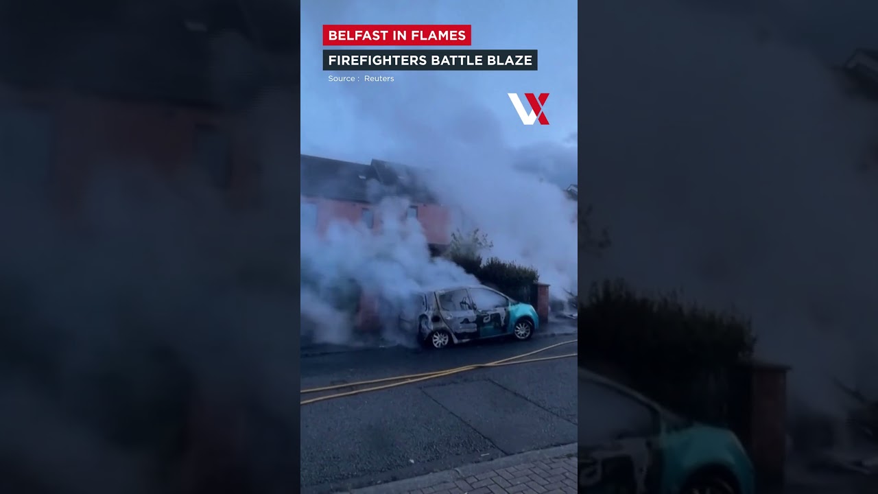 Firefighters Battle Vehicle Fires As Belfast Unrest Continues After Knife Attack | VERTEX