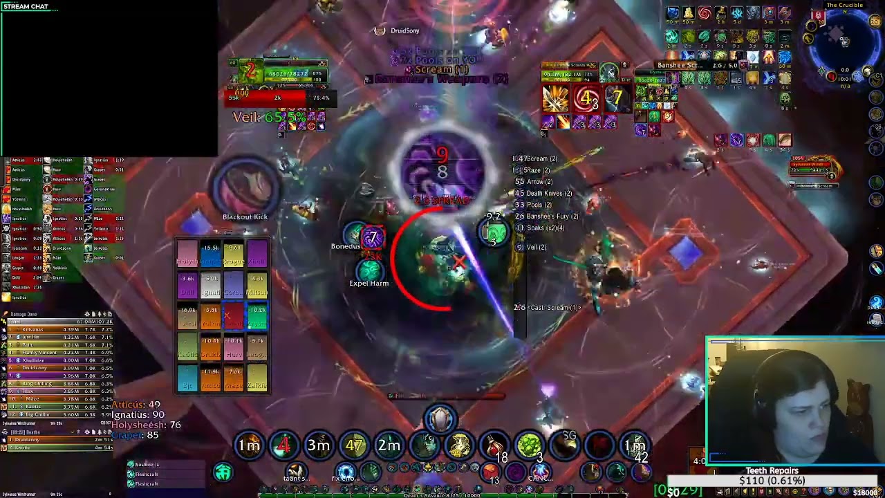 Mythic Sylvanas | Brewmaster POV | Mythic Sanctum of Domination