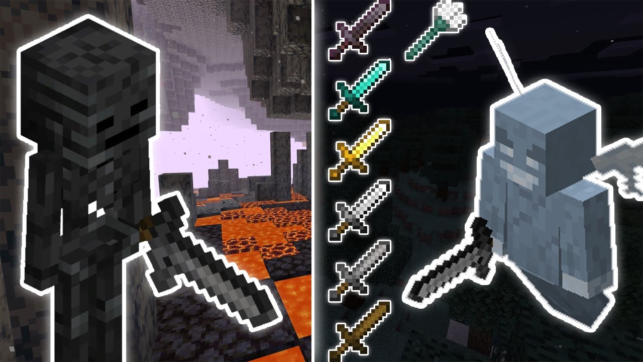 WITHER SKELETON VS ALL SWORD-WIELDING VEXES (+ TRIDENT) | MINECRAFT