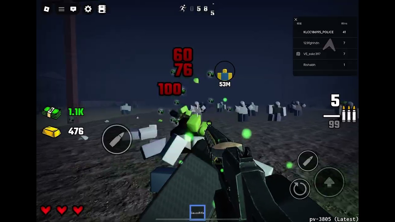 Roblox LAST Run “GaussRifle” Gameplay (Worst weapon in my opinion)
