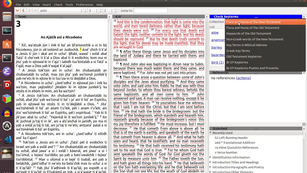 Bibledit-Desktop KeyTerm collection delete and import