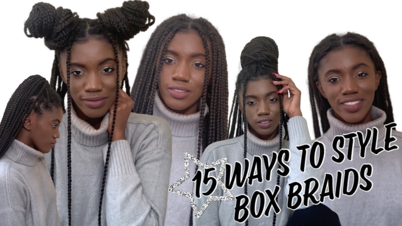 How to style boxbraids | 15 ways to style boxbraids easy