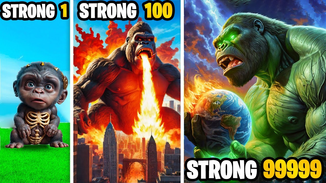 Weakest To STRONGEST HULK KONG In GTA 5!