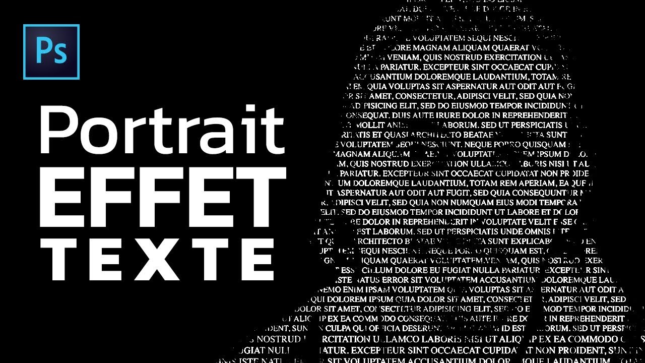 [TUTO PHOTOSHOP] : Insérer du texte dans un portrait !