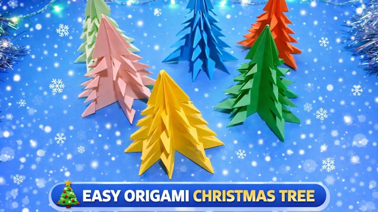 Amazing Paper Christmas Trees 🎄 | Easy Origami for Beginners
